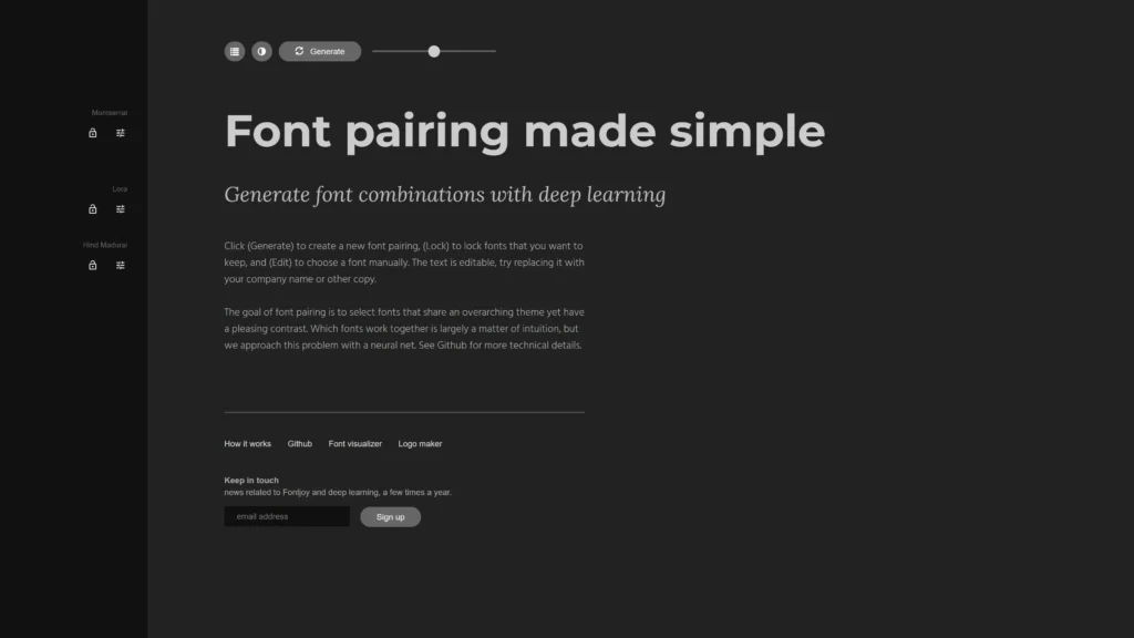 Home page of Fontjoy